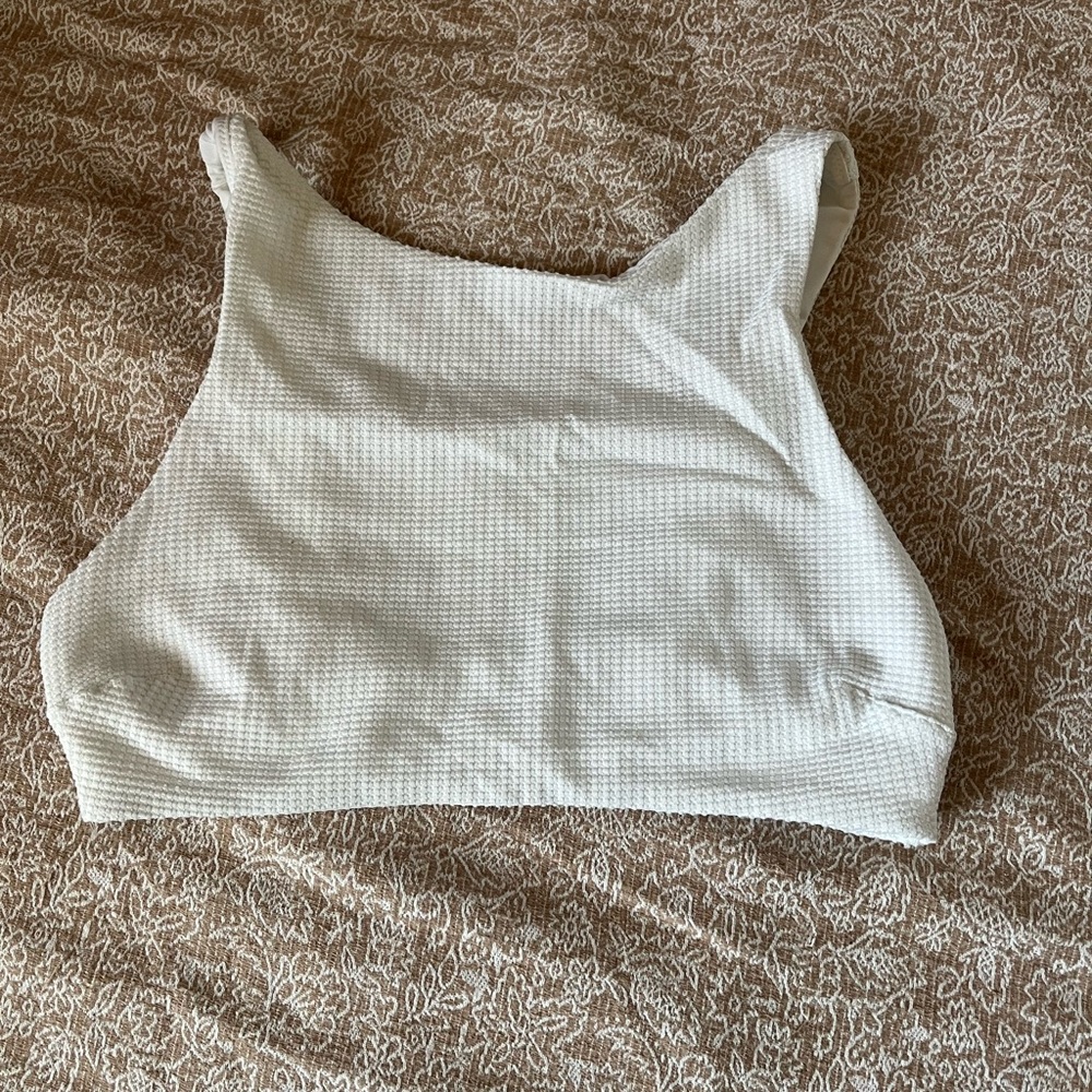 Aerie high neck waffle swim top